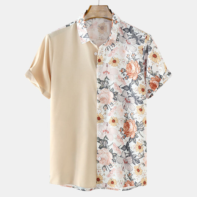 Stylish floral summer shirt for men with a breathable, lightweight design, perfect for vacations and casual outings.