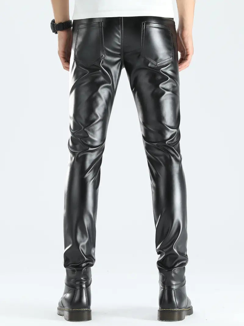 Black Faux Leather Pants