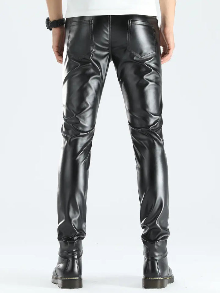 Black Faux Leather Pants