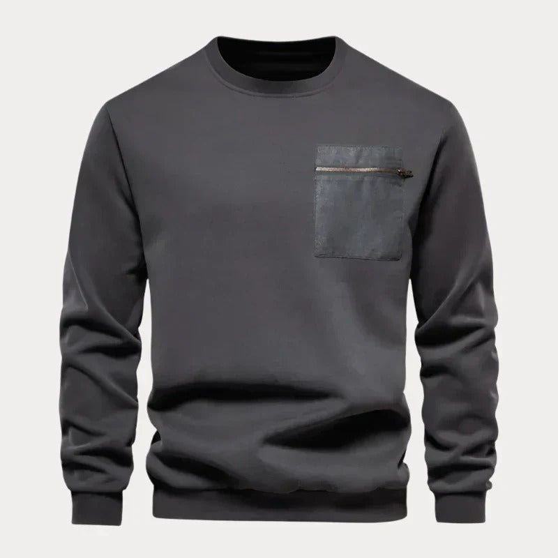 Breathable autumn sweater for men offering lightweight comfort and modern style for cool weather days.