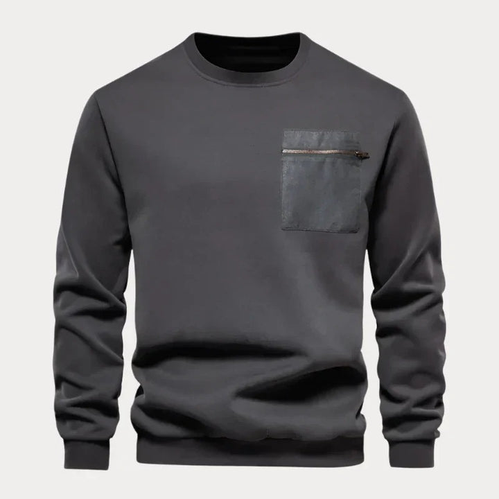 Breathable autumn sweater for men offering lightweight comfort and modern style for cool weather days.