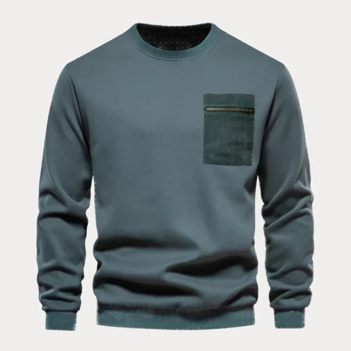 Breathable autumn sweater for men offering lightweight comfort and modern style for cool weather days.