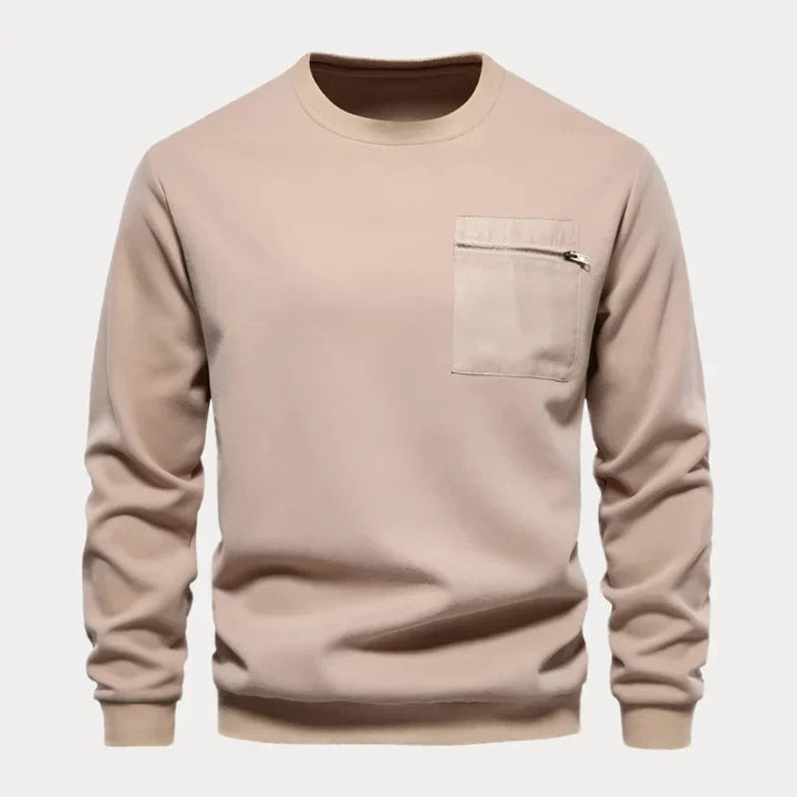Breathable autumn sweater for men offering lightweight comfort and modern style for cool weather days.