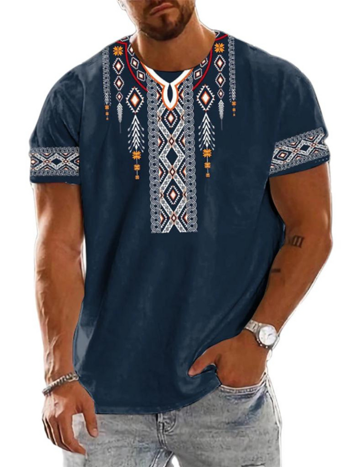 Men's casual oversized summer T-shirt, lightweight and breathable, perfect for warm days.







