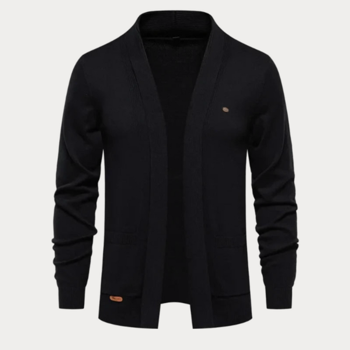 Classic men's cardigan designed for comfort and style, perfect for layering during Autumn days.