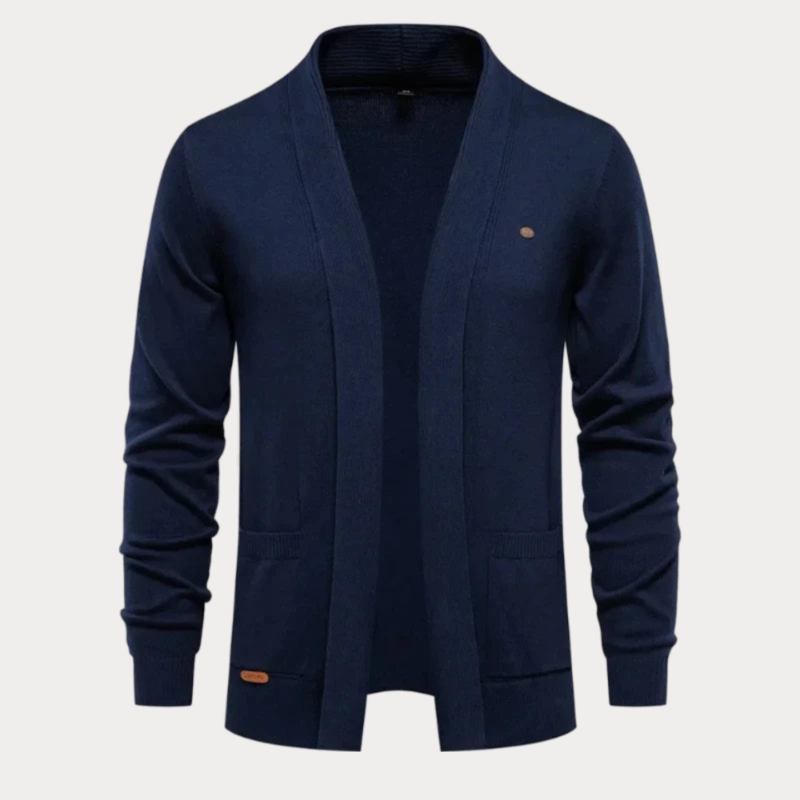 Classic men's cardigan designed for comfort and style, perfect for layering during Autumn days.