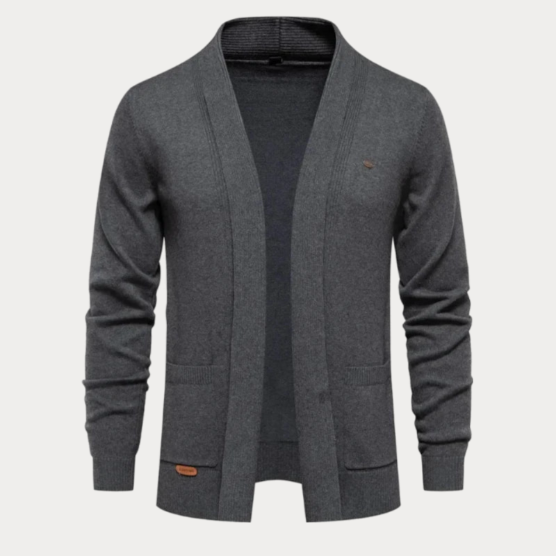 Classic men's cardigan designed for comfort and style, perfect for layering during Autumn days.
