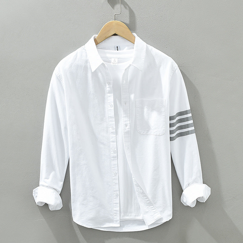 Comfortable men's summer shirt with long sleeves and breathable fabric, ideal for warm days and relaxed style.