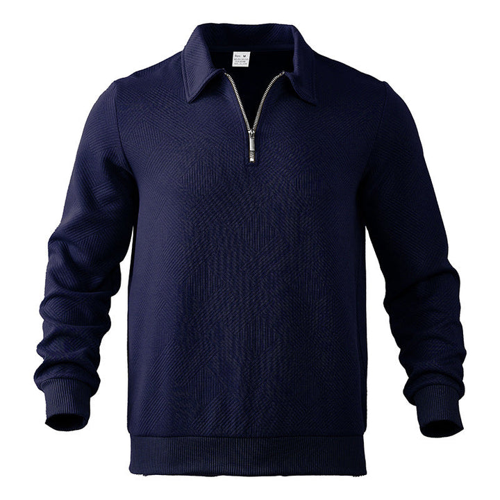 Comfortable men's sweater with soft fabric and relaxed fit, ideal for layering during Autumn days.








