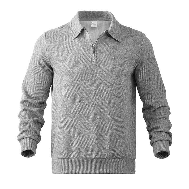 Comfortable men's sweater with soft fabric and relaxed fit, ideal for layering during Autumn days.








