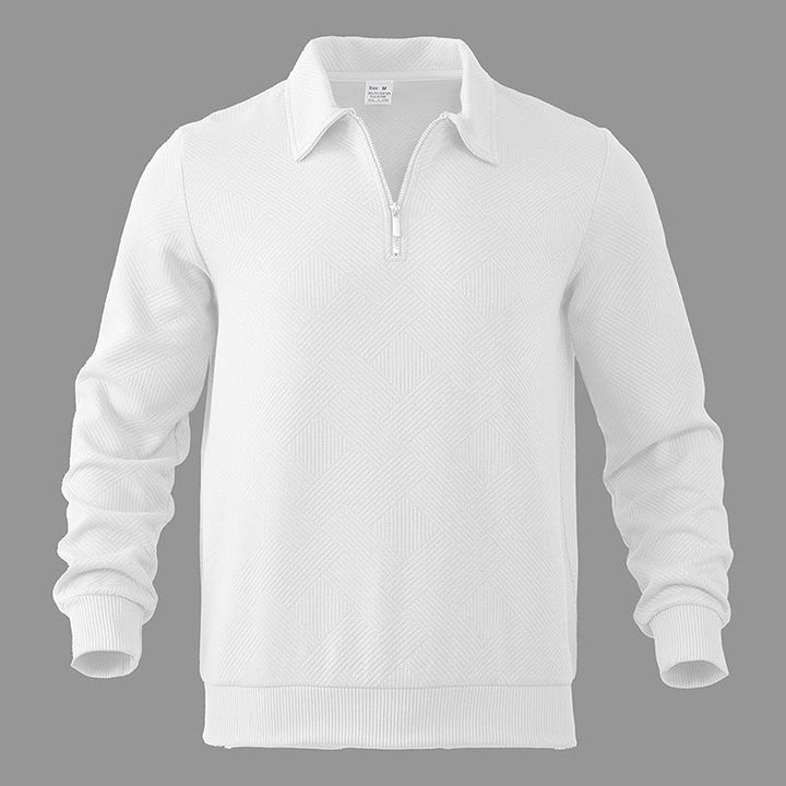 Comfortable men's sweater with soft fabric and relaxed fit, ideal for layering during Autumn days.








