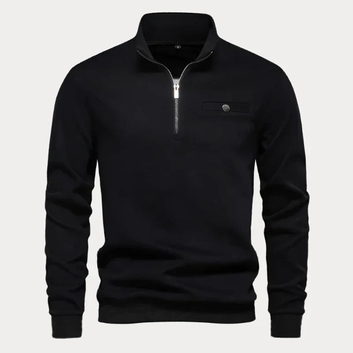  Elegant men's autumn sweater with soft knit fabric and modern fit, perfect for layering on crisp fall days.








