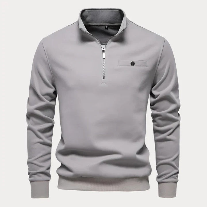 Elegant men's autumn sweater with soft knit fabric and modern fit, perfect for layering on crisp fall days.








