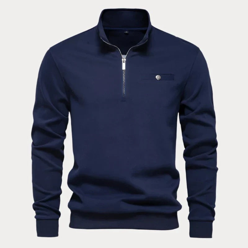  Elegant men's autumn sweater with soft knit fabric and modern fit, perfect for layering on crisp fall days.








