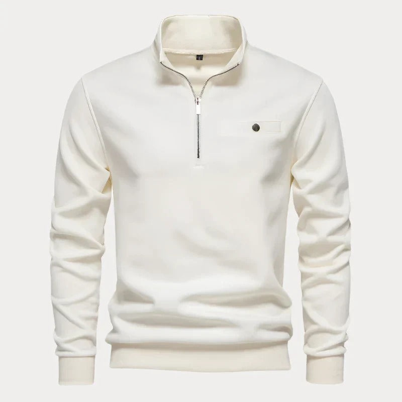  Elegant men's autumn sweater with soft knit fabric and modern fit, perfect for layering on crisp fall days.








