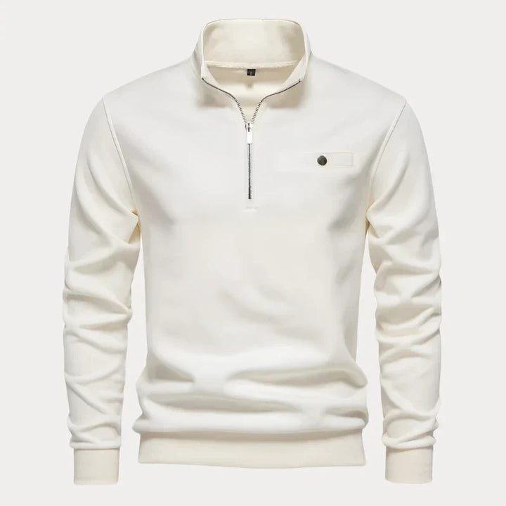  Elegant men's autumn sweater with soft knit fabric and modern fit, perfect for layering on crisp fall days.








