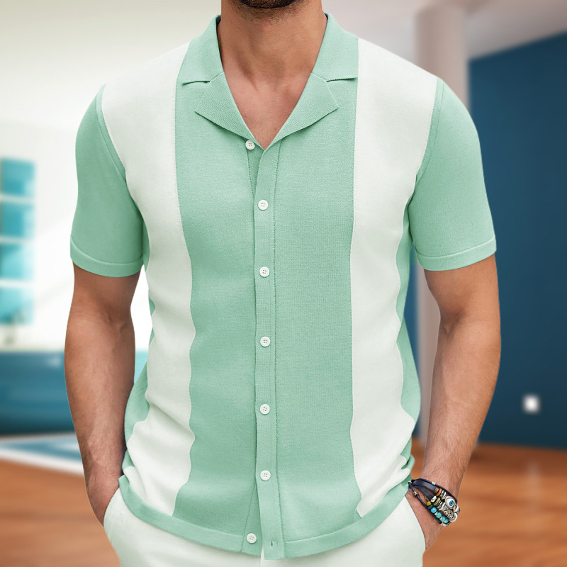 Men’s casual summer shirt with lightweight, breathable fabric and relaxed fit, perfect for warm summer days.