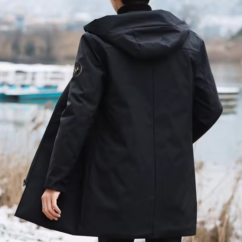  Men's classic warm waterproof jacket with insulated interior and breathable fabric, ideal for Autumn weather.
