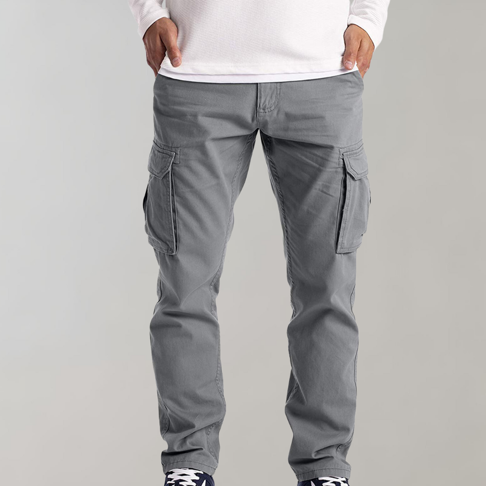 Modern fit cargo pants for men, featuring a stylish slim fit, breathable fabric, and multiple pockets for functionality.