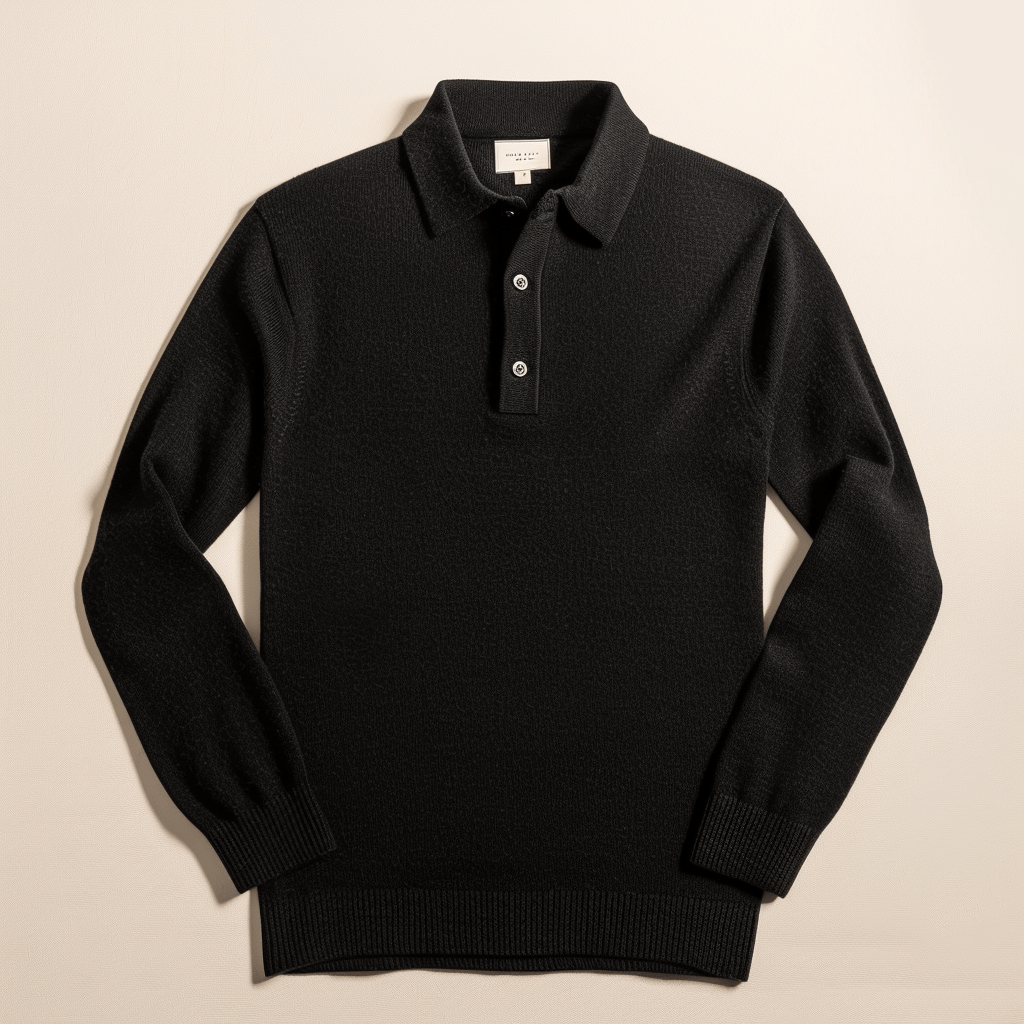 Modern warm sweater for men with soft thermal fabric and slim fit, perfect for stylish autumn days.









