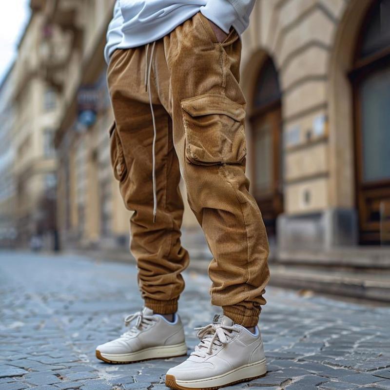 Relaxed cargo pants for men offering comfort, practicality, and versatile style for autumn days.








