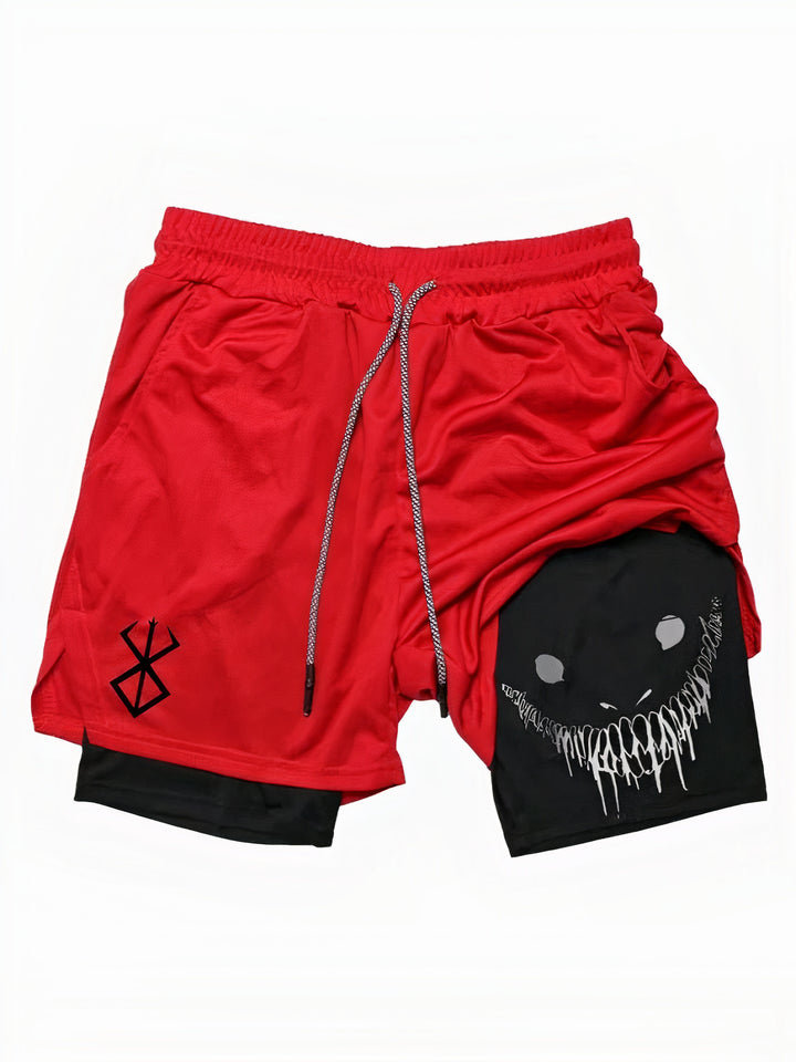 Stylish men's gym shorts with breathable quick-dry fabric, ideal for summer workouts and fitness.








