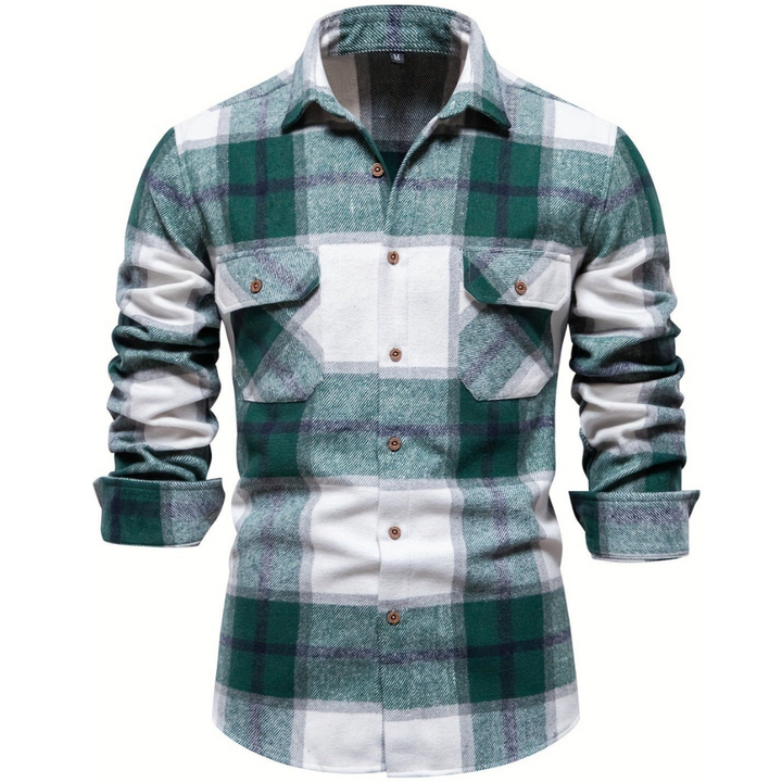 Trendy plaid summer shirt for men with breathable, lightweight fabric and stylish relaxed fit.








