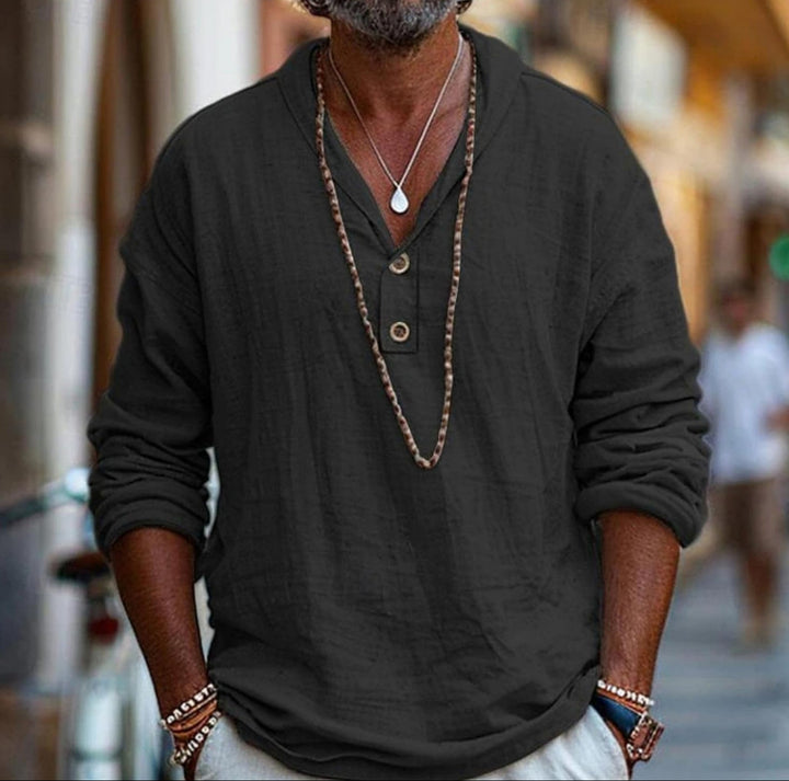  Casual linen summer shirt for men, designed for breathable comfort and effortless style.








