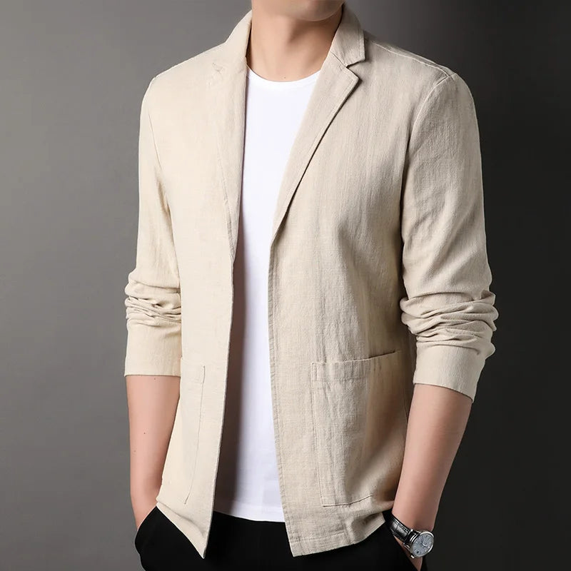 Classic men's blazer jacket ideal for Autumn, offering a tailored fit, comfort, and versatile style for casual and formal looks.