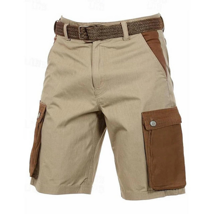 Classic cargo shorts for men with multiple pockets and relaxed fit, ideal for summer comfort and casual style.








