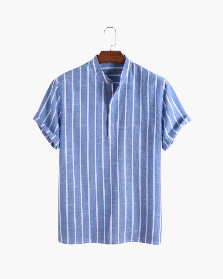 Classic cotton men's summer polo, featuring breathable fabric and timeless design, perfect for warm-weather comfort and style.