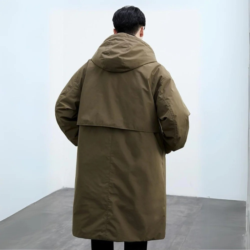 Men's classic long coat, designed for elegance, warmth, and versatile  wear.
