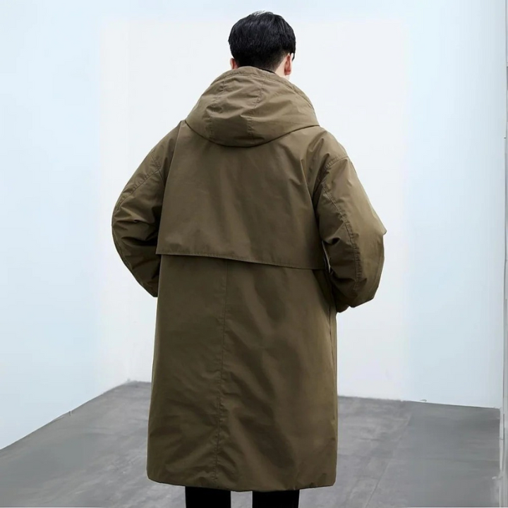 Men's classic long coat, designed for elegance, warmth, and versatile  wear.
