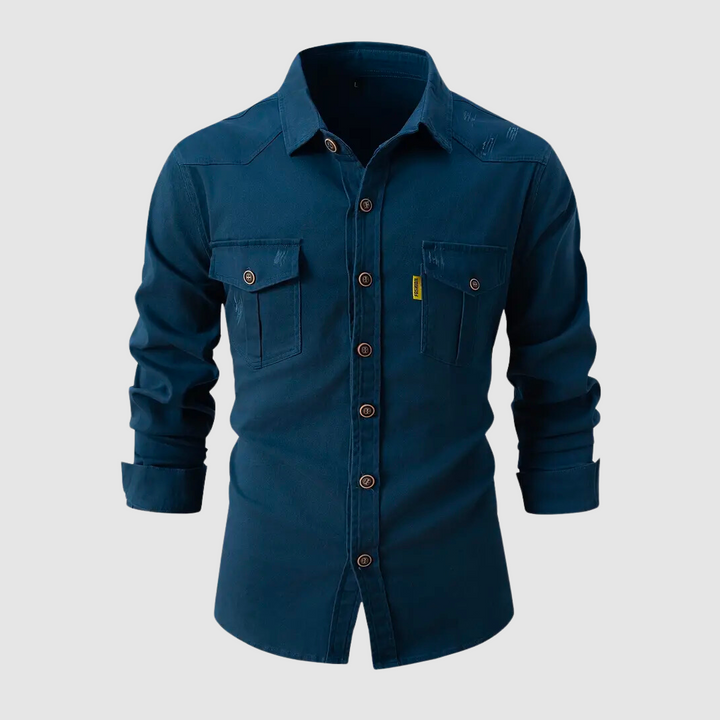 Classic long sleeves summer shirt for men with breathable, lightweight fabric, perfect for warm days.







