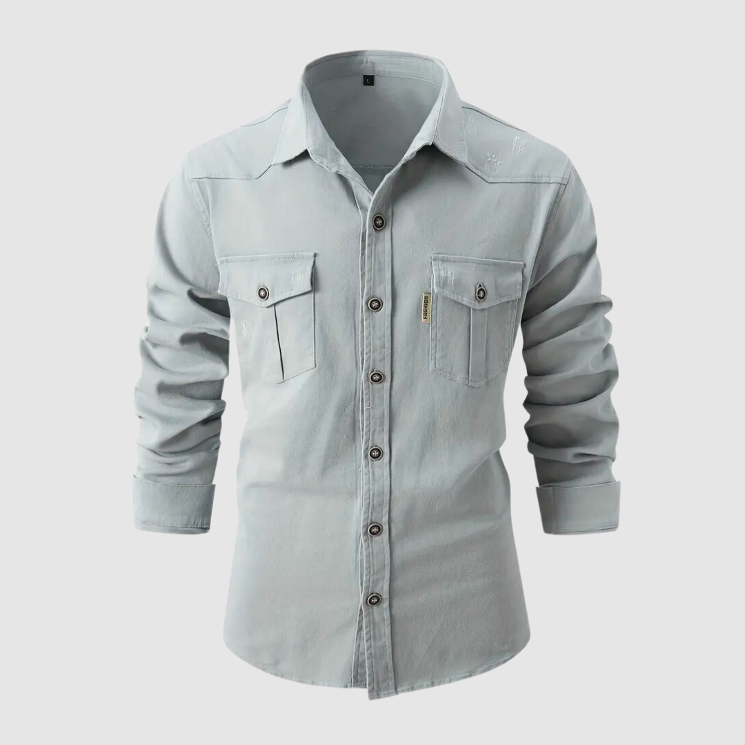 Classic long sleeves summer shirt for men with breathable, lightweight fabric, perfect for warm days.







