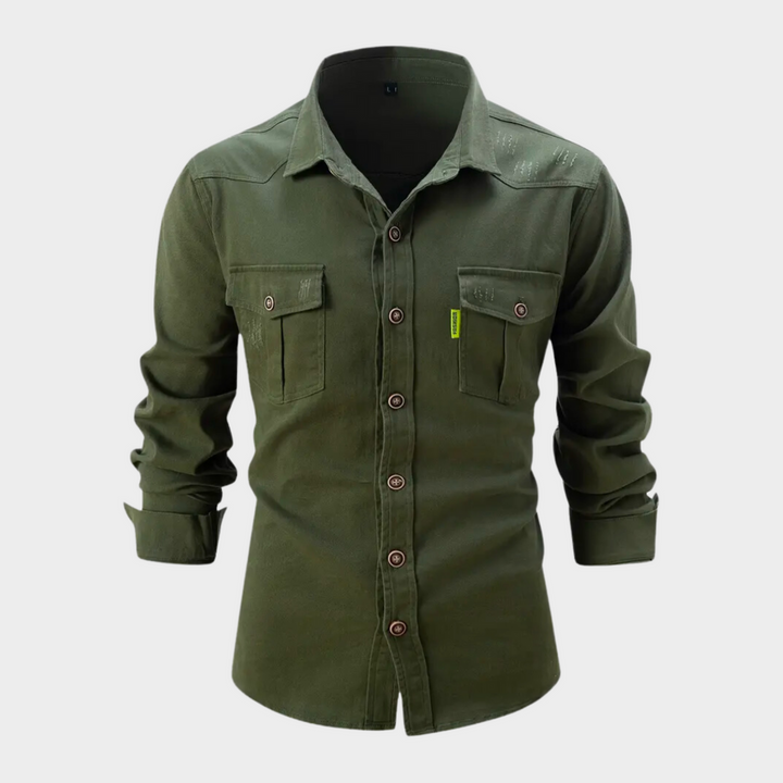 Classic long sleeves summer shirt for men with breathable, lightweight fabric, perfect for warm days.







