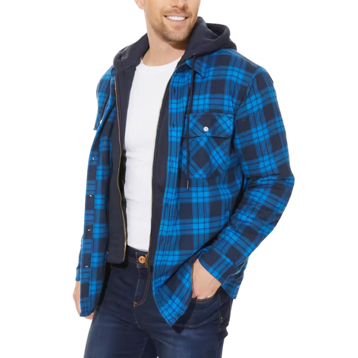 Classic plaid hooded jacket for autumn with a soft, breathable fabric and timeless design
