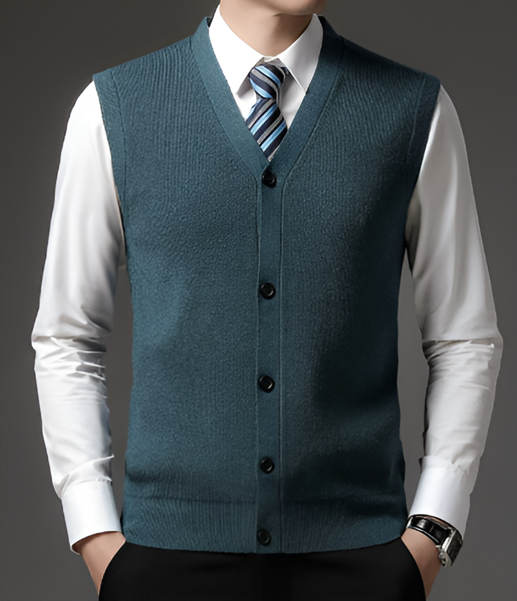 Classic warm vest for autumn, lightweight and breathable, ideal for layering during cool days.