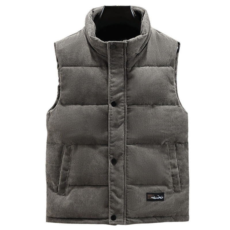 Comfortable sleeveless jacket for men, ideal for autumn days with lightweight insulation and modern casual style.