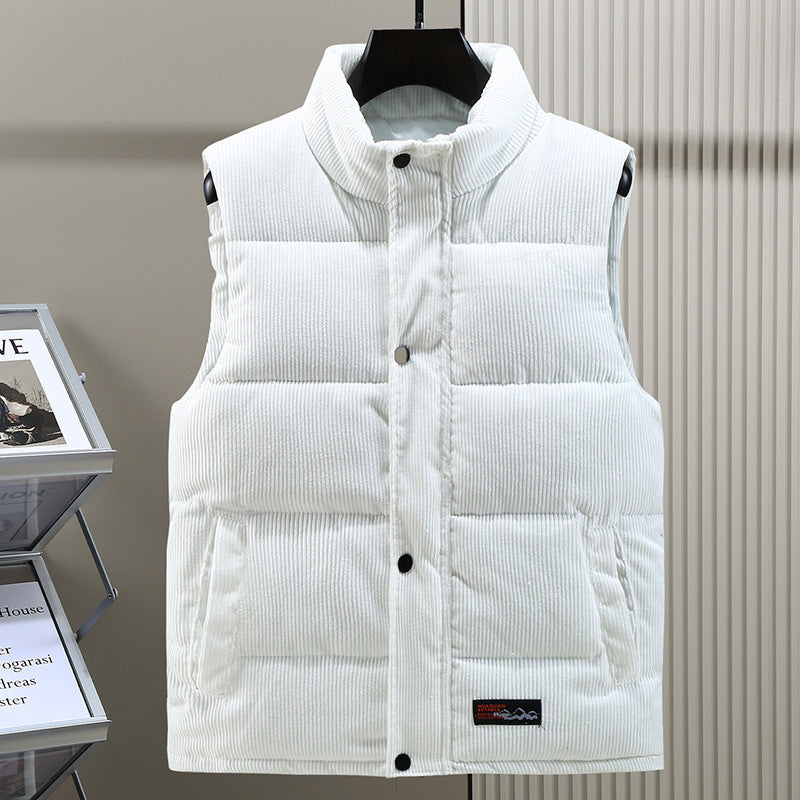Comfortable sleeveless jacket for men, ideal for autumn days with lightweight insulation and modern casual style.