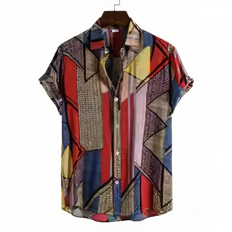 Men's cool printed summer shirt with breathable fabric, lightweight feel, and trendy design for stylish summer wear.








