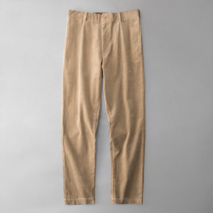 Elegant corduroy summer pants for men with a breathable, lightweight design and a refined fit, ideal for warm days.
