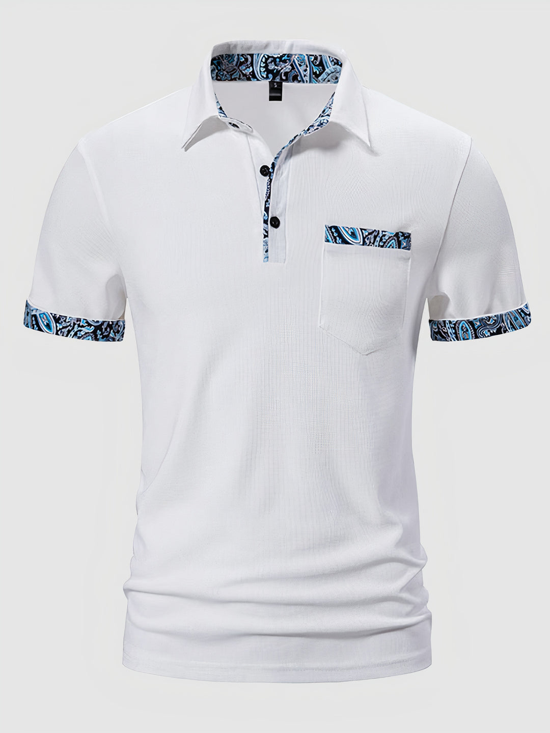 Elegant men's summer polo shirt, breathable and stylish for warm-weather comfort.