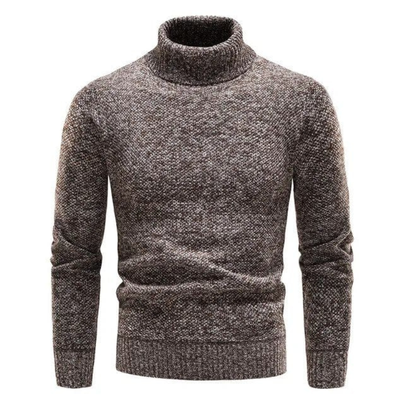 Elegant men’s turtleneck sweater with breathable knit and slim fit, perfect for Autumn outfits.