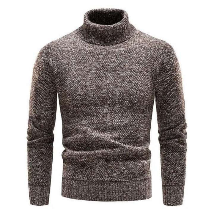 Elegant men’s turtleneck sweater with breathable knit and slim fit, perfect for Autumn outfits.
