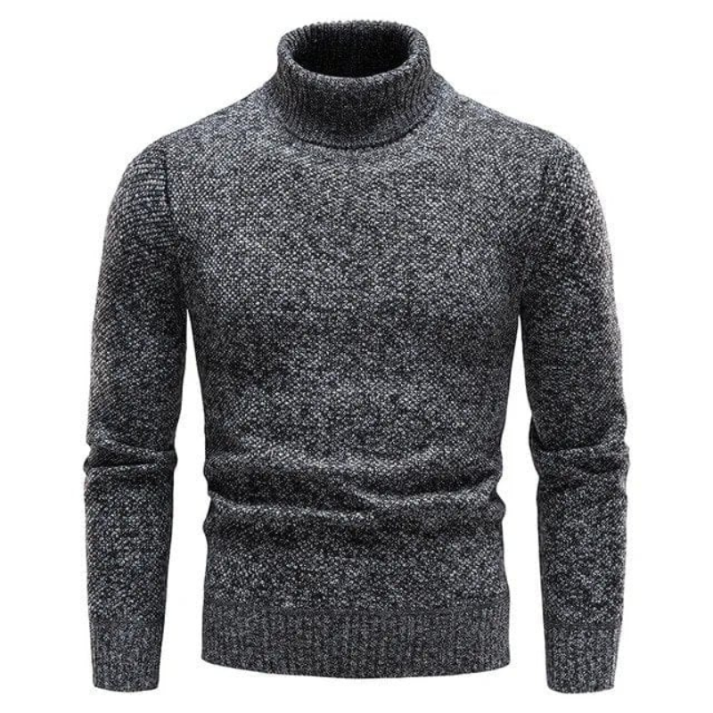 Elegant men’s turtleneck sweater with breathable knit and slim fit, perfect for Autumn outfits.