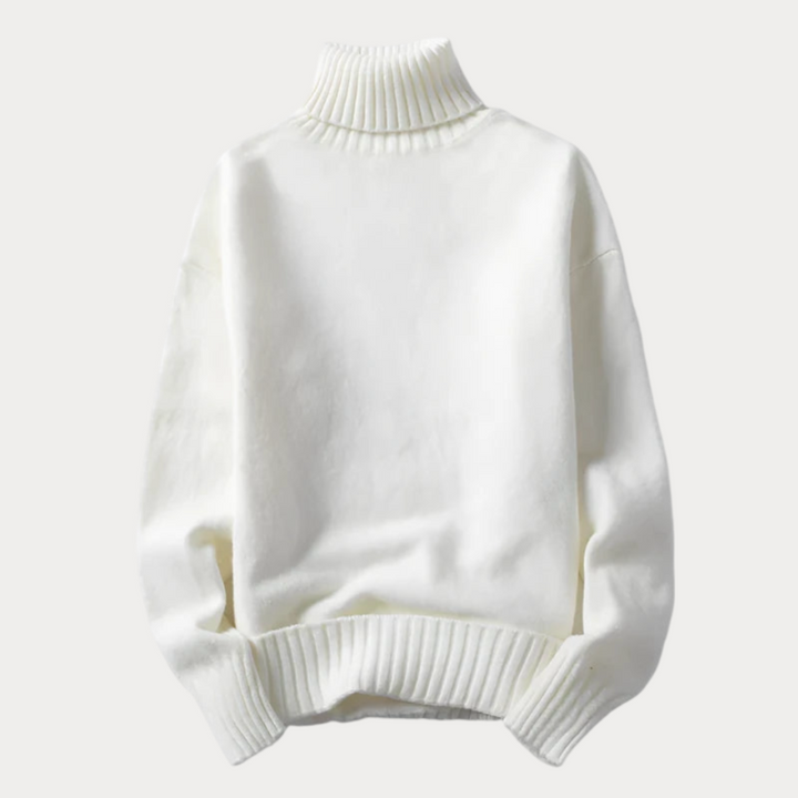 Elegant men's turtleneck sweater with soft fabric and stylish fit, perfect for effortless sophistication on autumn days.