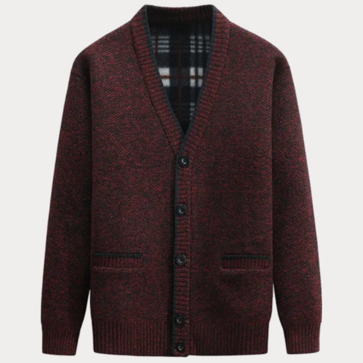 Men’s chic Autumn cardigan in soft knit with a relaxed fit and modern cut—ideal for cozy and stylish layering.