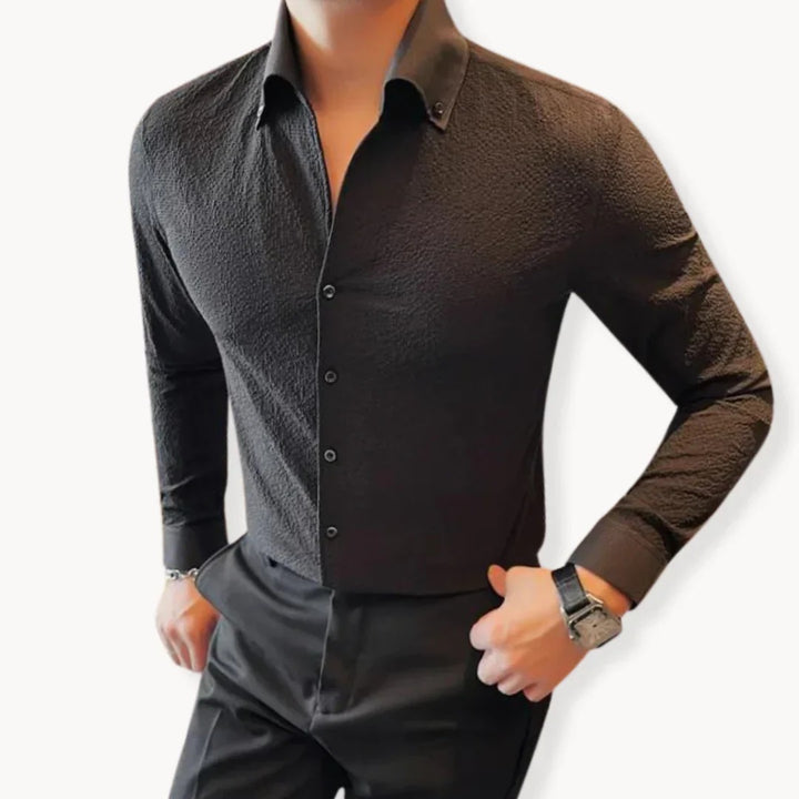 Men's classic long sleeves summer shirt with a breathable and lightweight design, perfect for warm-weather elegance.