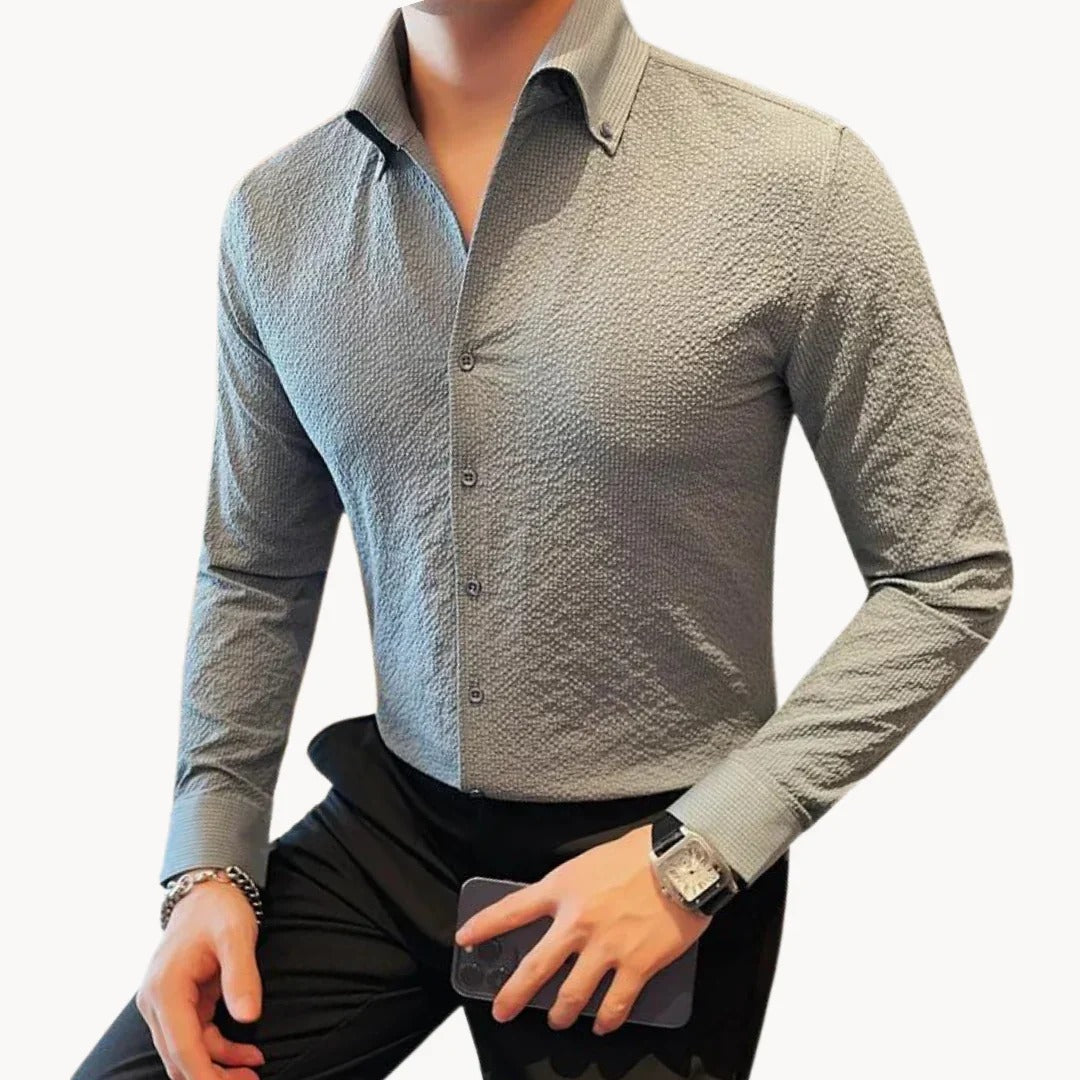 Men's classic long sleeves summer shirt with a breathable and lightweight design, perfect for warm-weather elegance.